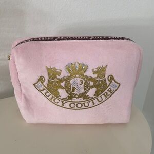 Juicy Couture Blush Pink Pouch with Gold Emblem